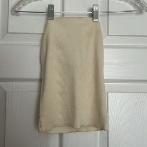Pretty Lavish Reese Cream Knit Bandeau Top XS